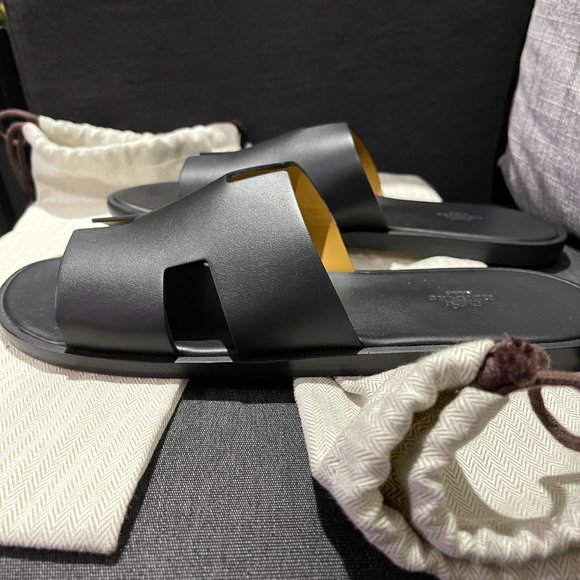 Hermès Brand New, Unworn Men's Izmir sandal - Black - Size 43.5 w/Box - Picture 3 of 13